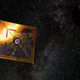 Imagen conceptual de la sonda IKAROS acercándose a Venus